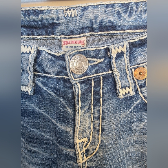 Vintage Y2K True Religion Joey Super T Low Rise Women's Boot Cut Blue Jeans - Picture 2 of 16
